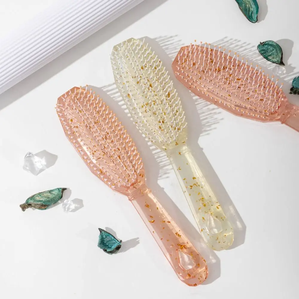 Straight Plastic Clear Ribs Comb Anti-knot Anti-static Massage Comb Scalp Massage Fluffy Styling Meridian Massage Comb Household