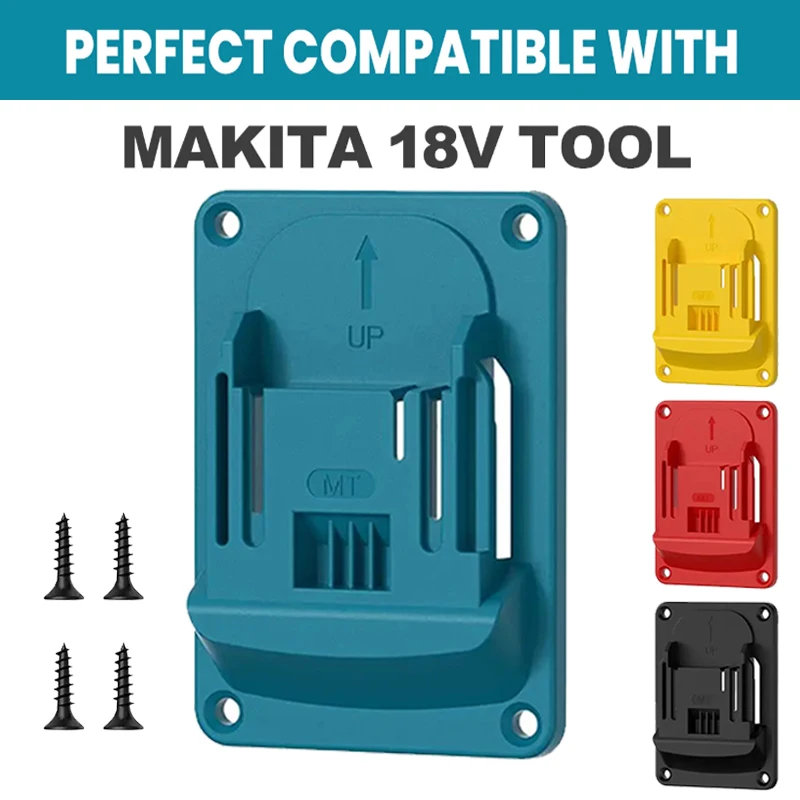 

5PCS Wall Mount Electric Tool Holder for Makita Wall Power Mount Storage Battery Bracket Fixing Drill Holder Slots Stand
