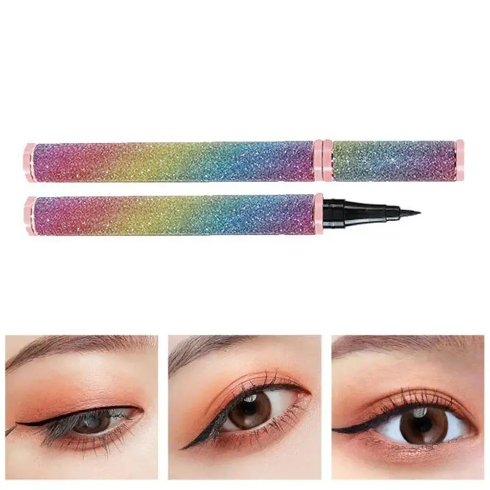 Eyeliner matita Eyeliner liquido Eyeliner impermeabile a prova di sbavature asciugatura rapida 12 ore indossare Eyeliner caffè nero per frecce