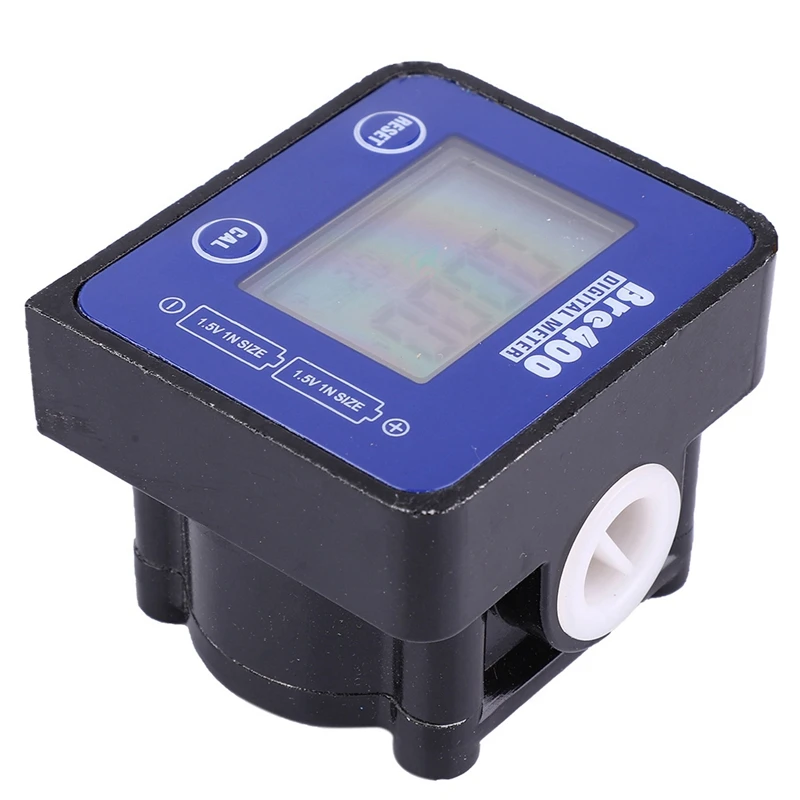 Digital Meter High Accuracy Flowmeter Gauge Blue LCD Display For Chemicals Liquid Water Ultrasonic Replacement