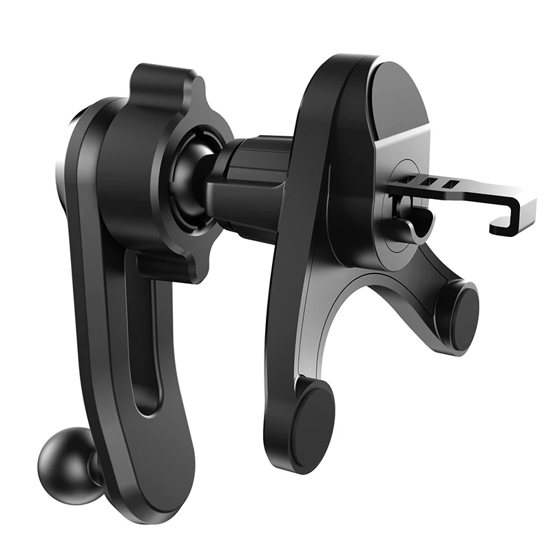Upgrade Car Phone Holder Base 17mm Ball Head Clip Mount Air Vent Hook Outlet Clamp Support Gravity Magnetic Smartphone Bracket