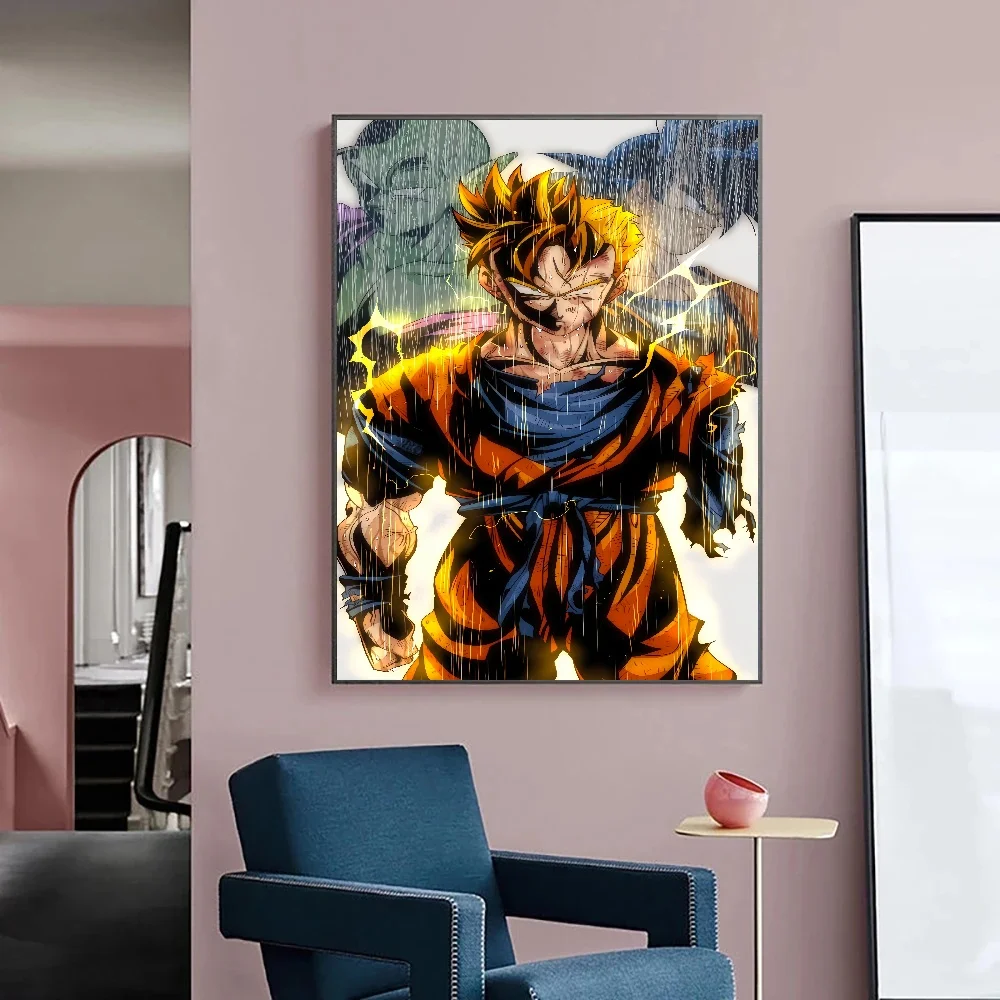 Classic Anime Dragon Ball Z Future Time and Space Super Saiyan Son Gohan Children's Room Poster Wall Gym Art Decoration Painting