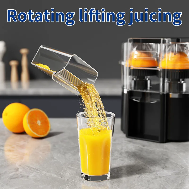Twin Gear Double Head Juicer Automatic Pulp Separation Multifunctional Electric Juice Maker for Home Use