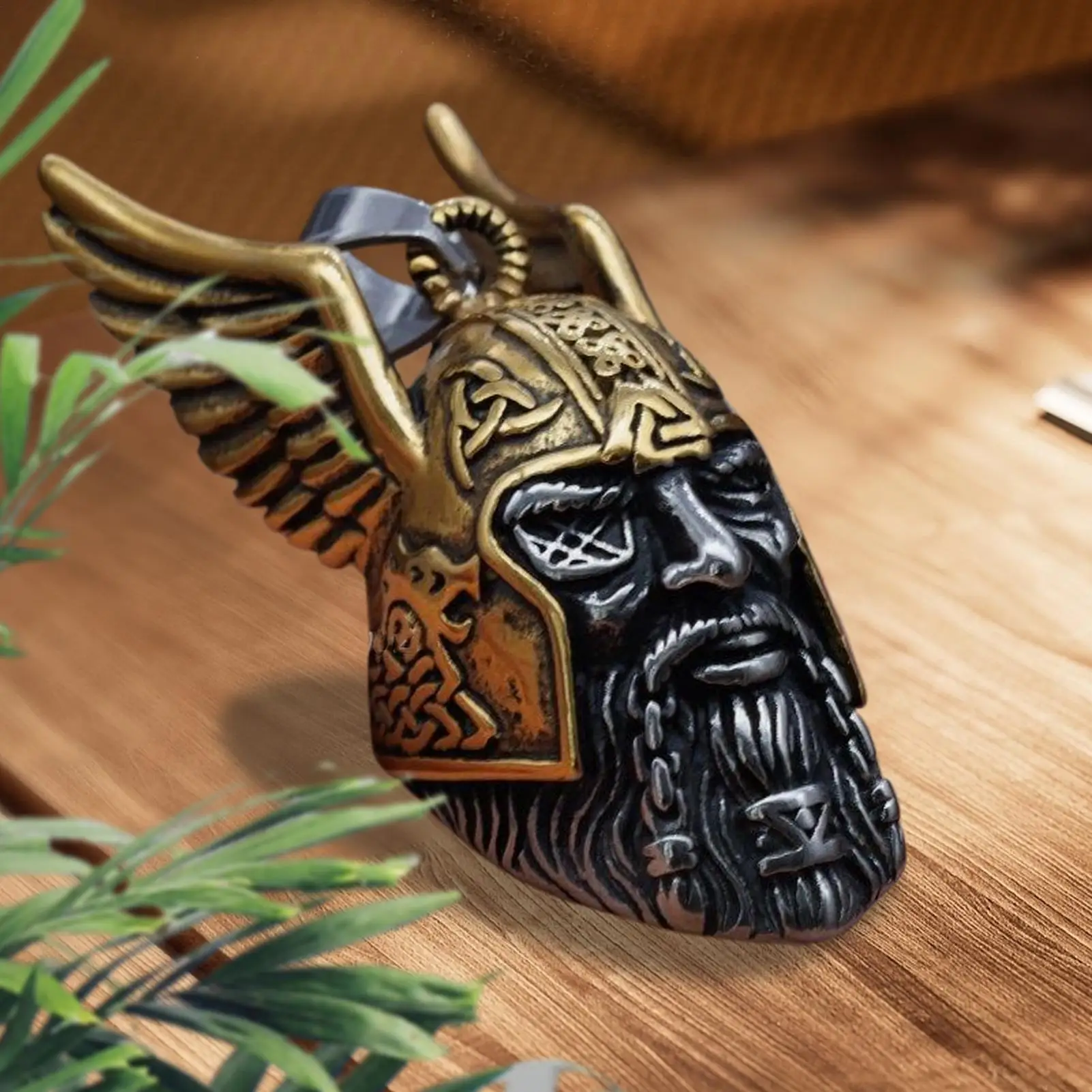 Motorcycle Bell Odin Viking God Riding Guardian Bell Protection Riding Safety Accessories Pendant Motorcycle Ride Bell