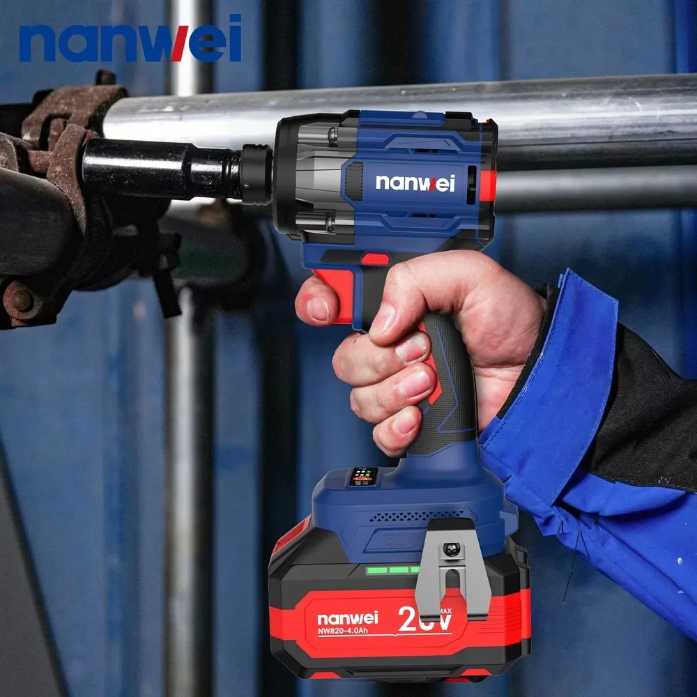 21V Brushless Impact Wrench 240N.m High Torque Cordless Screwdriver Li-Ion Battery Industrial Grade Power Tool for Car