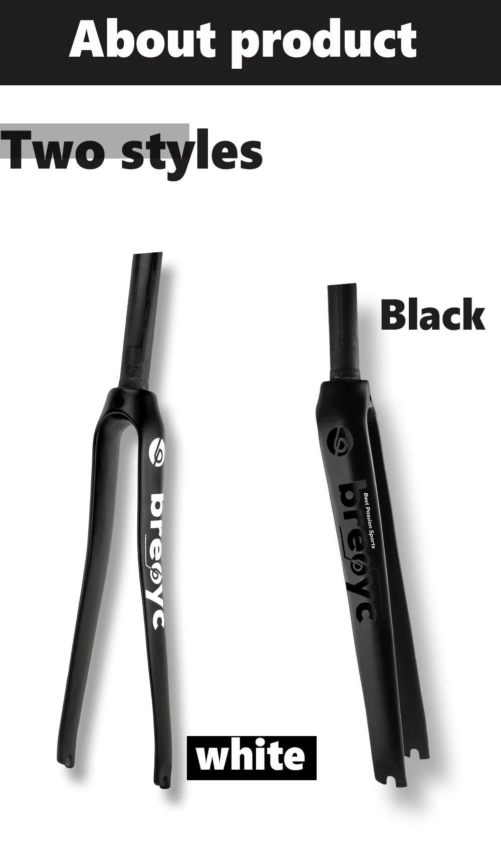 Bicycle Full Carbon Fiber Fork, 700C, 700C, Matte, Cycling Parts, Bike Fork, 420g