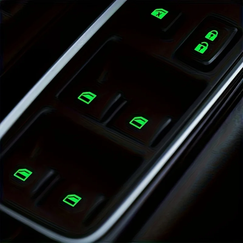 waterproof fluorescent stickers for interior function button switches Window lifting self-adhesive sticker Interior accessories
