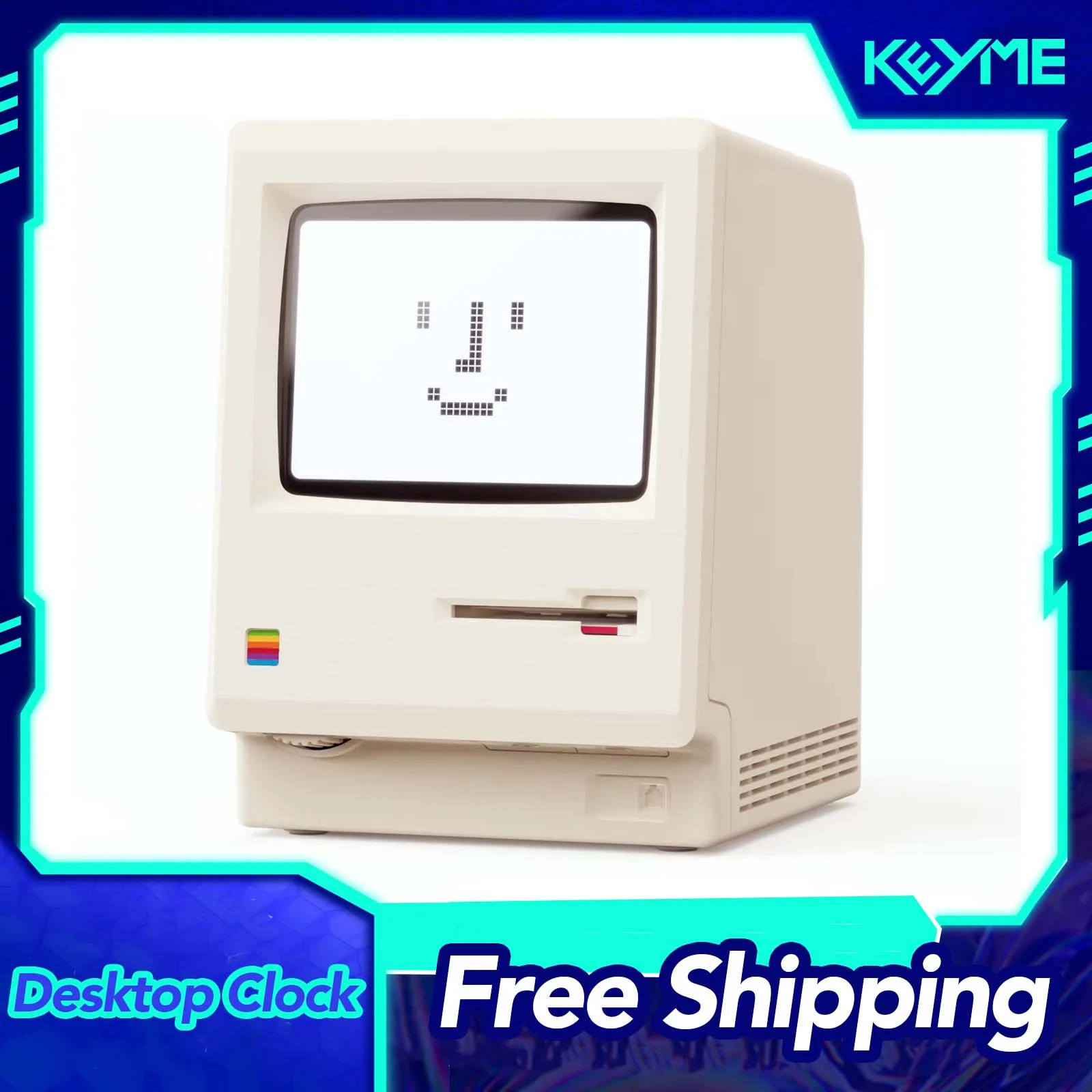 

Maclock Retro Clock Creativity Alarm Clock Student Specific Wake Up Artifact Desktop Decor Computer Keyboard Accessories Gifts