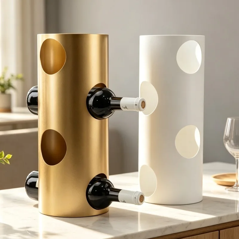 Iron Wine Rack 4 Slots Wines Bottle Holder Luxury Barware Wines Display Shelf Kitchen Decor Accessories Wine Storage Holders