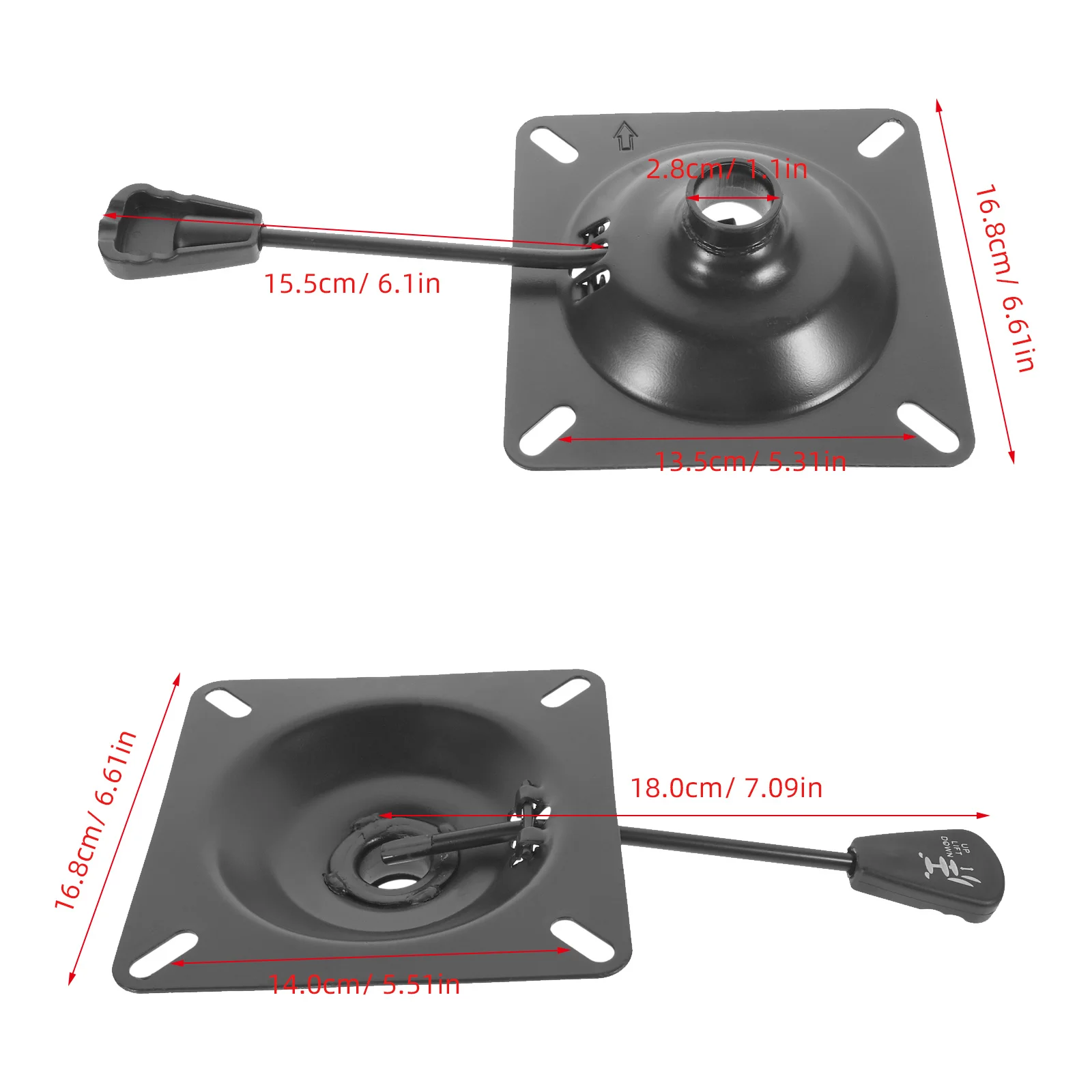 1 個オフィスチェアチルトコントロールベース鉄素材頑丈な調節可能な椅子スイベル交換機構チルトコントロールベース