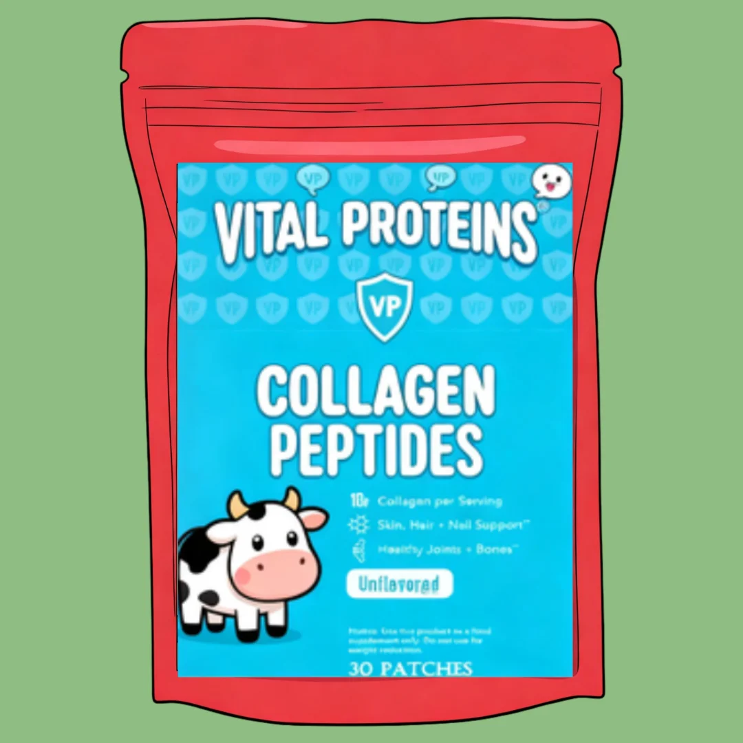 Vital PROTEINS Collagen Peptides Types I, II, III, V, X 5,000mcg Patch Anti-Aging Skin Transdermal Patches 30 Patches