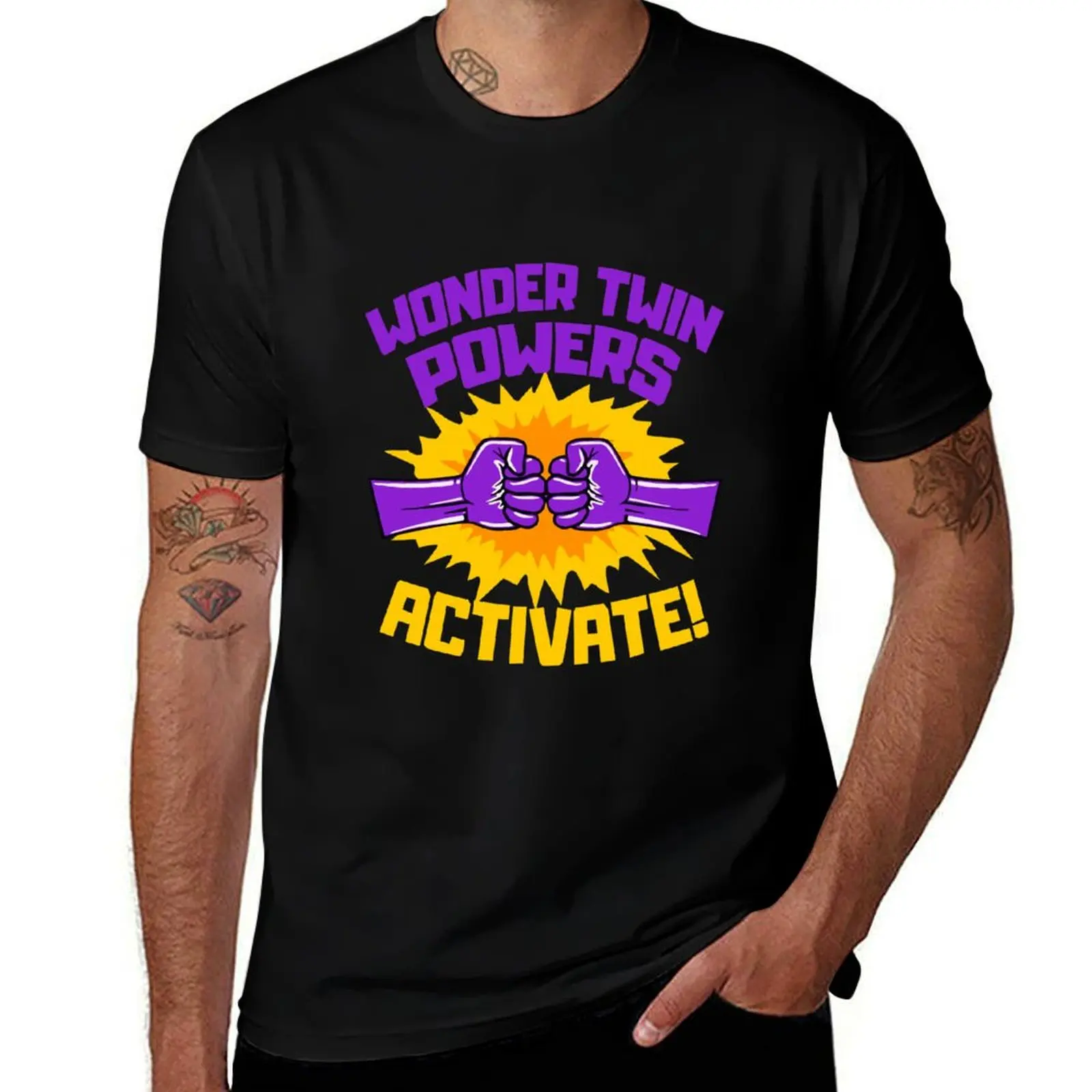 

Wonder Twins Power Activate Funny Gift T-Shirt shirts graphic valentines clothes Anime t-shirt mens designer clothes