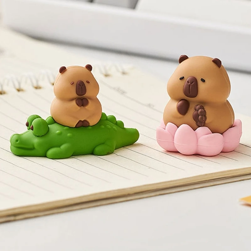 樹脂カピバラミニチュアフィギュアおもちゃスクリーンフレーム強化オフィス装飾