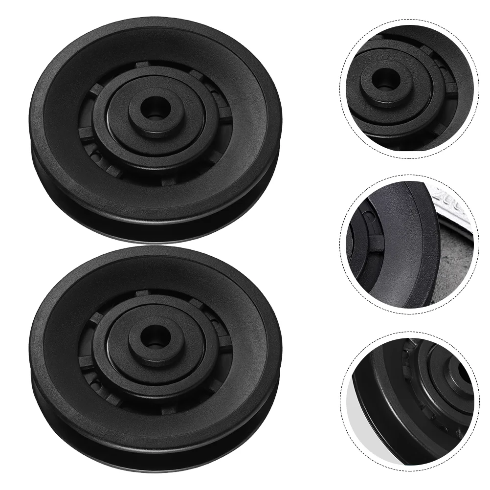 

2 Pcs Pulley Cable Replacement Wheel Fitness Equipment Gym Universal Bearing Wheels Plastic for