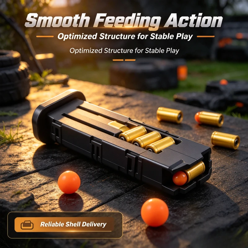 Quick Detach Shell & Magazine Set For Toy Pistol, Realistic Mechanical Action, Smooth Play, Collectible Model Parts