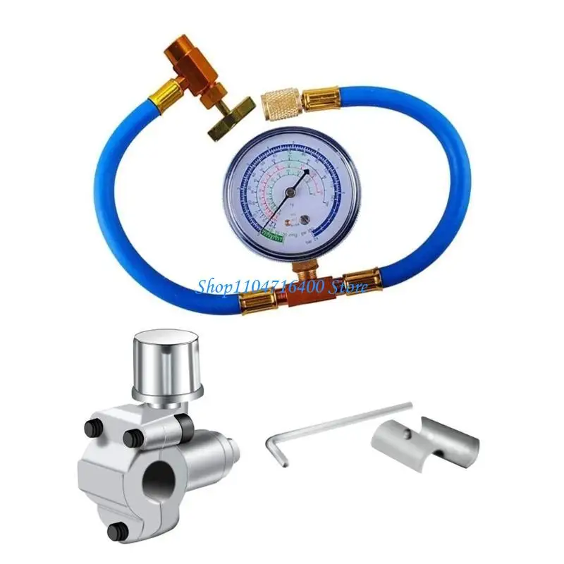 y1gd Car Air Conditioner Refills Needle Valves Charging Solution Metal Piercing Valves Essential Tool for R134a Maintenance