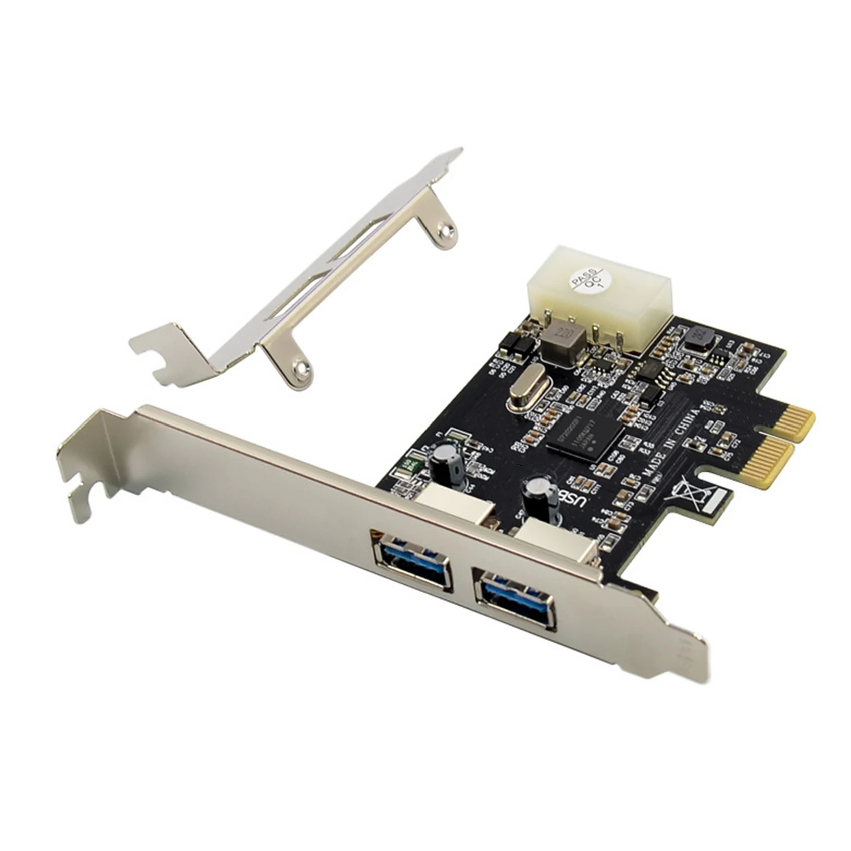 NEC720200 PCI-E X1 Riser Card Dual Port USB 3.0 Expansion Card 5G Rate External USB Master Conversion Card