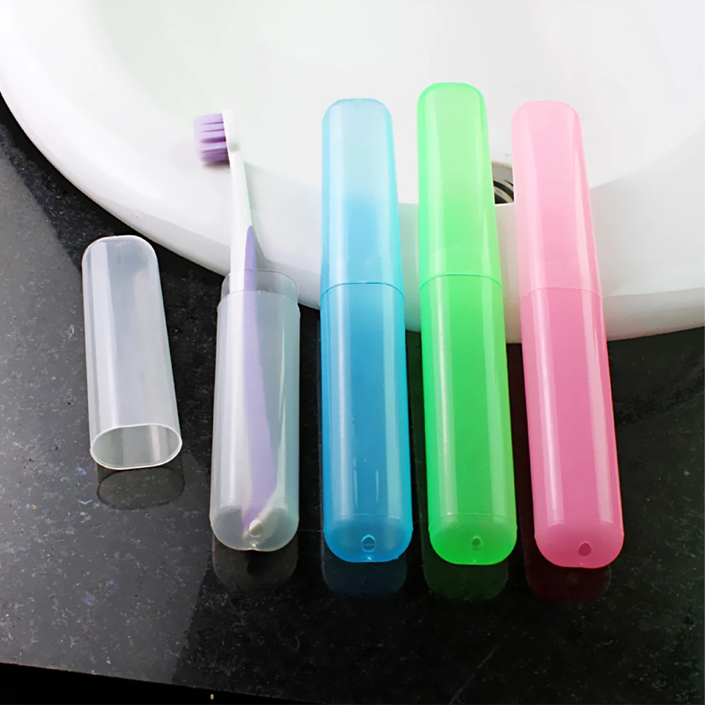 Travel Toothbrush Case Box Holder Cover Protection Hiking Bathroom Dust-proof Health Accessory Outdoors Convenient Blue