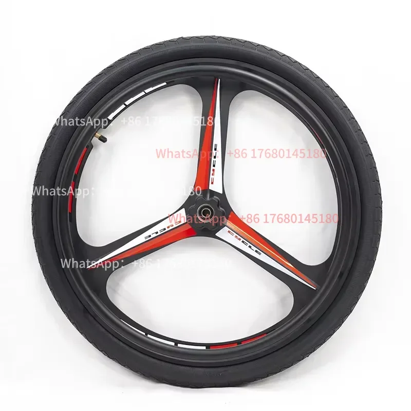 24‑Inch 3‑Spoke Sports Wheelchair Rear Wheel, Black Aluminum Alloy Replacement Wheel