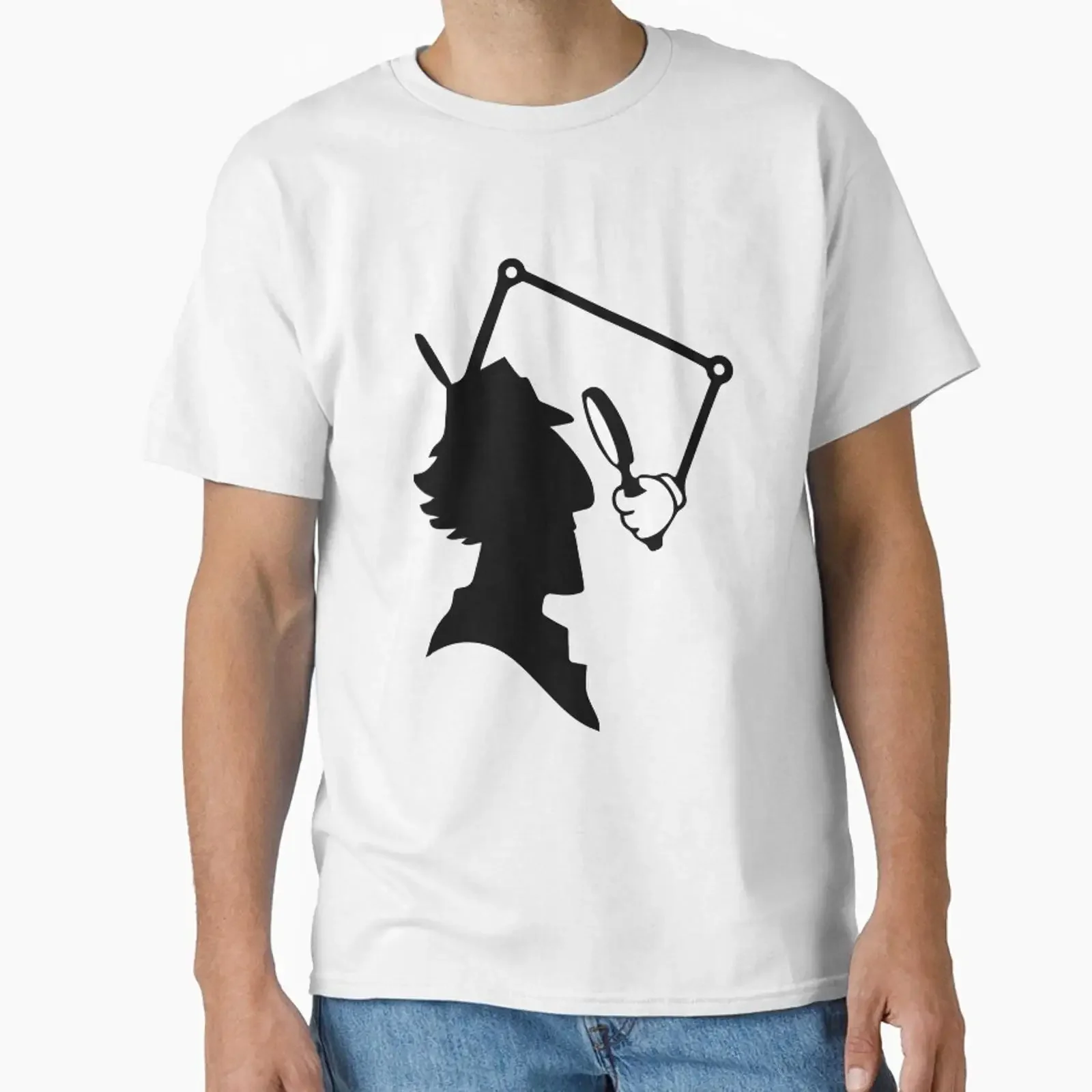 Funny Inspector Gadget Silhouette Christmas designed and sold by KallieShanahat vintage Washed graphic Versatile Breathable