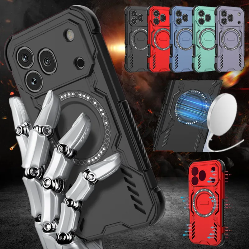 Heat Dissipation Case For Honor 600 Pro Cover Lens Protection Magnetic Wireless Charging Back Shell Fundas Coque