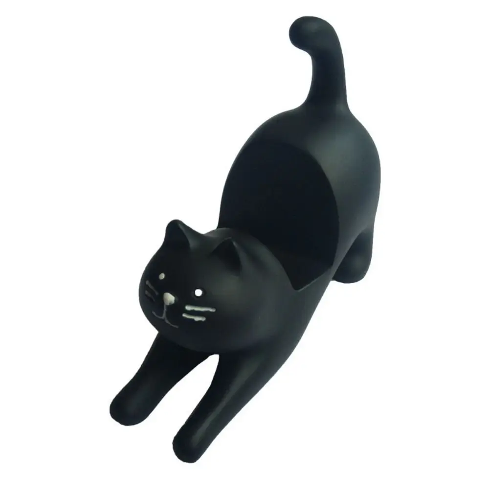 

Cat Model Cat Phone Holder Resin Doll Support Mobile Phone Stand Stretch Oneself Portable Cell Phone Bracket Small Gifts
