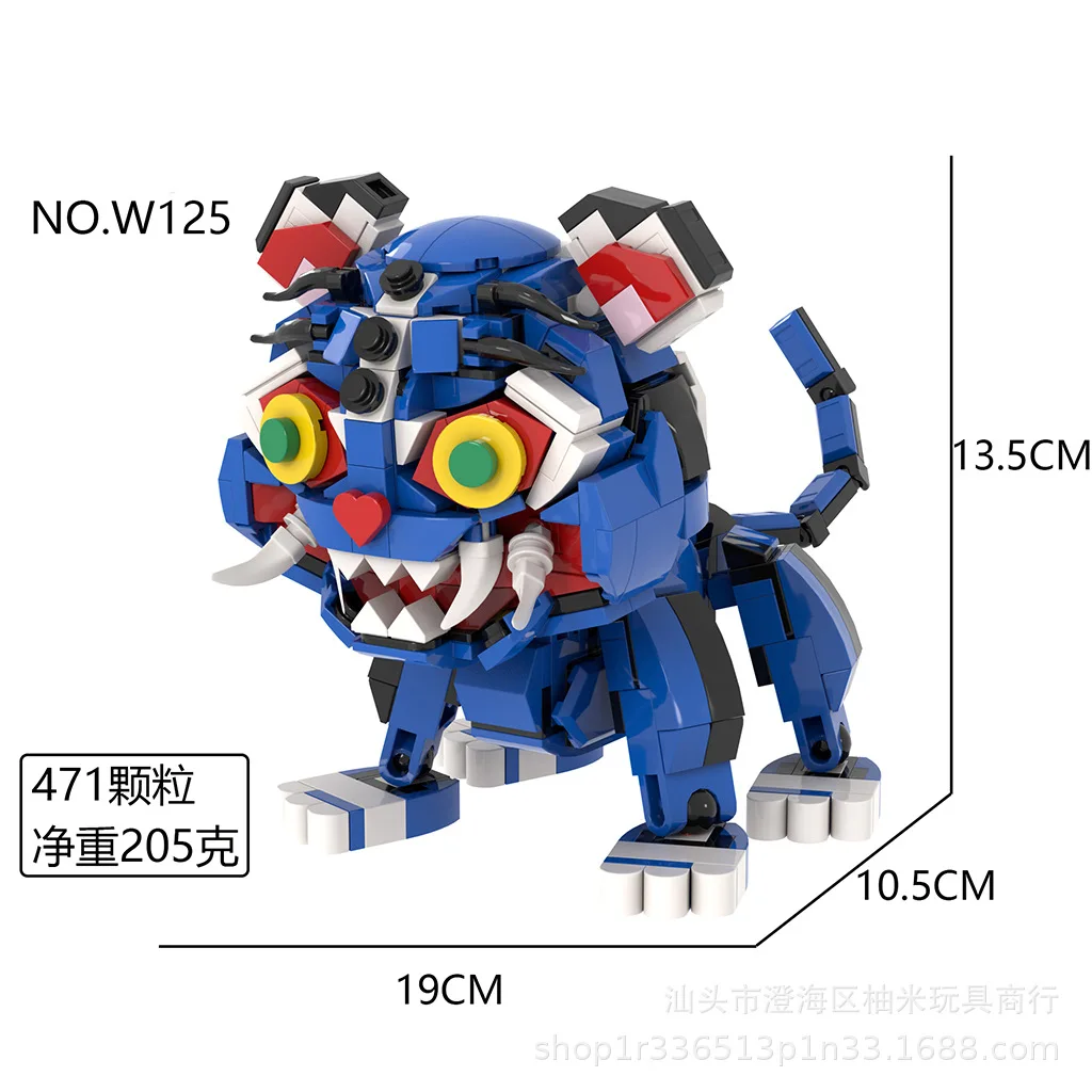 لعبة Kpop Demon Hunters Blue Tiger & Three Eed Raven Block، شخصية بناء قابلة للجمع، هدية لطيفة لديكور مكتب المشجعين