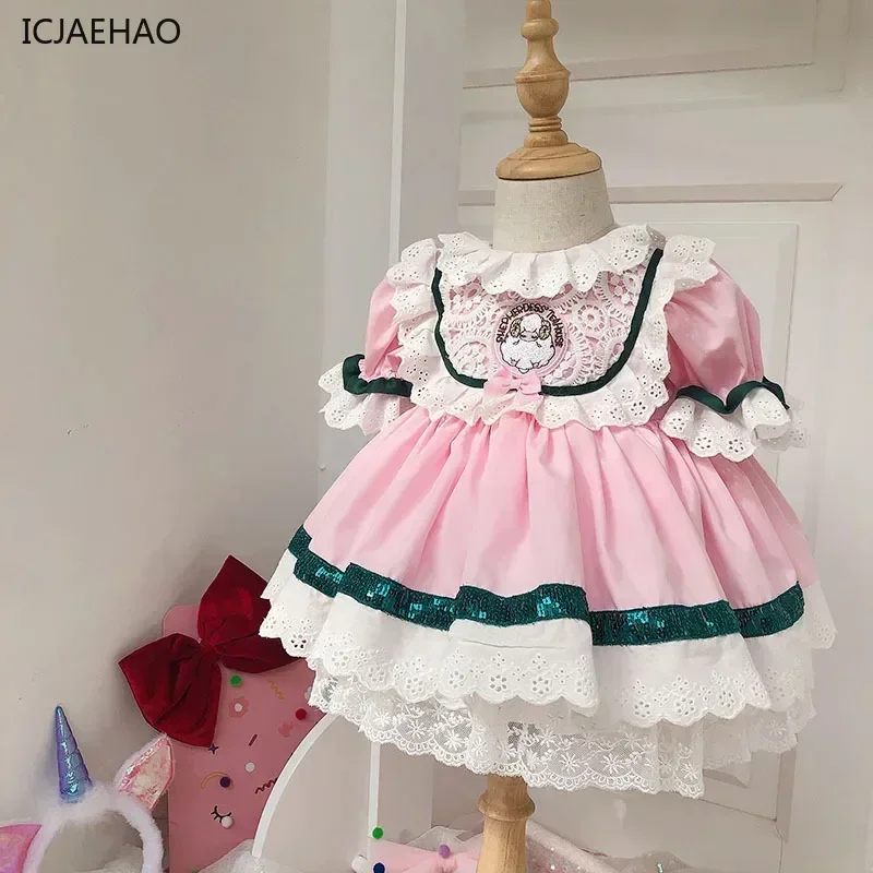 小さな女の子のためのスペインの王女のドレス,誕生日パーティーの衣装,おそろいの衣装,子供服,漫画のかわいいボールガウン,ロリータ,2022