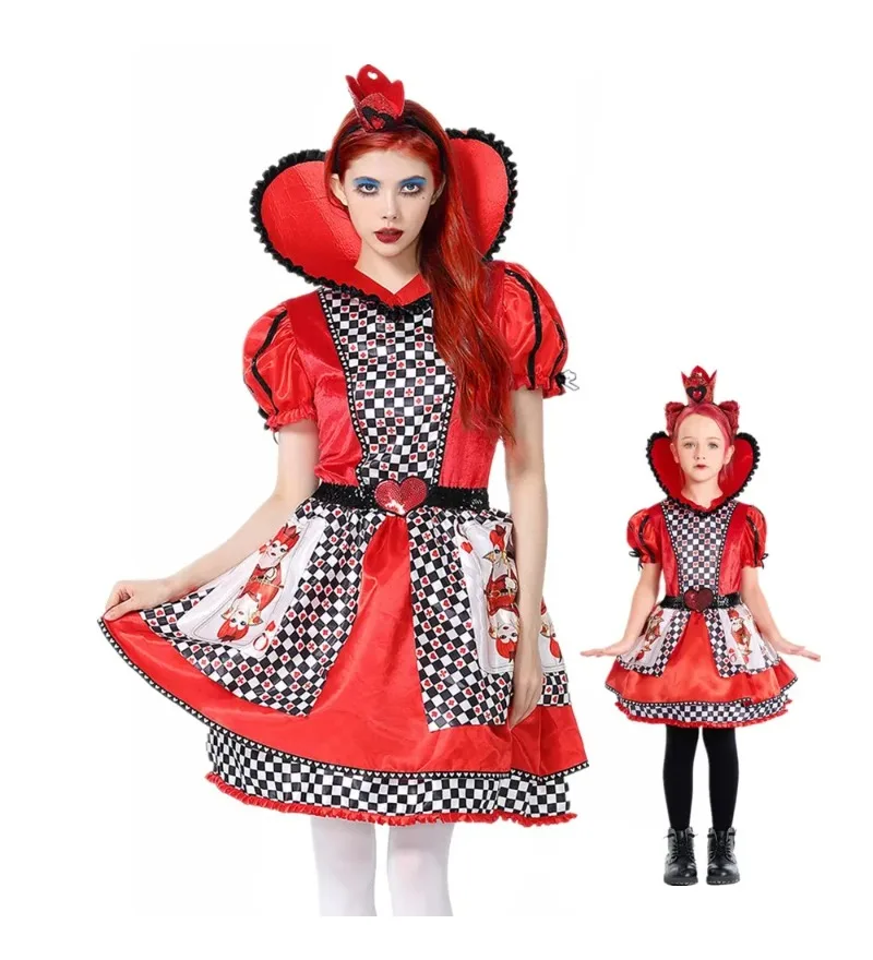 costumes-d'halloween-pour-filles-robe-reine-de-cœur-avec-couvre-chef-deguisement-de-fete-de-carnaval-cosplay-pour-enfants-et-adultes