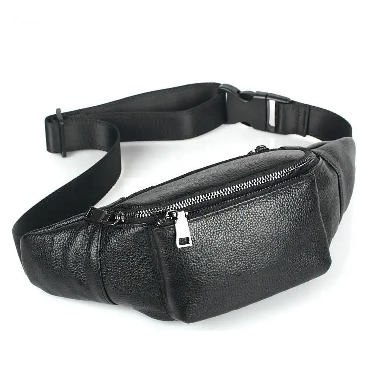Fashionable Waist Bag New Genuine Leather Multifunctional Casual Small Top Layer Cowhide Phone Waist Men's Daily Crossbody Bag
