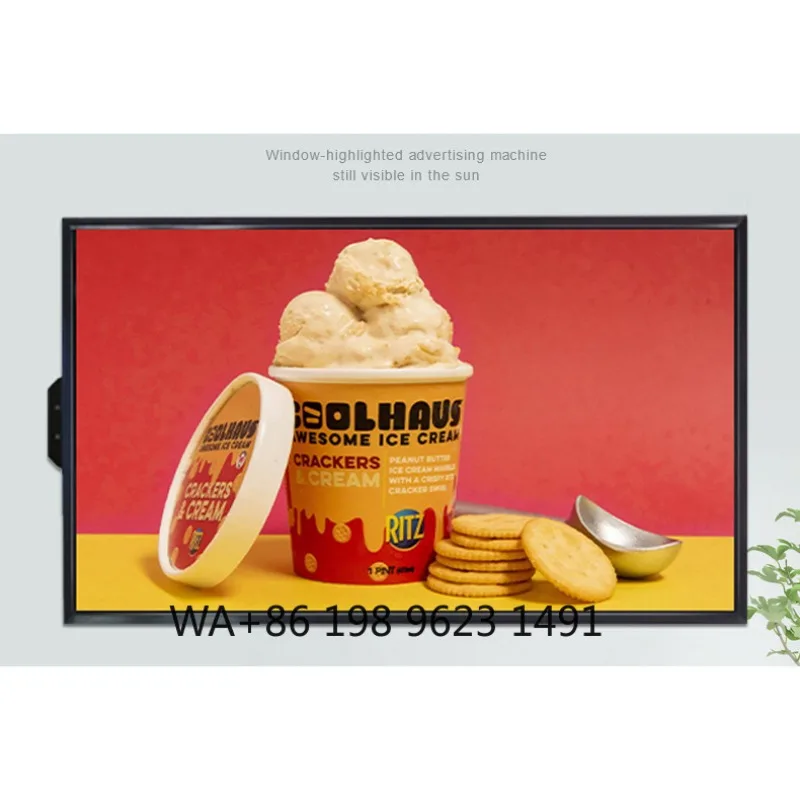 75 Inch UHD High Brightness TFT LCD Screen 1000-3500CD Sunlight Readable Semi-outdoor Kiosk Digital Signage