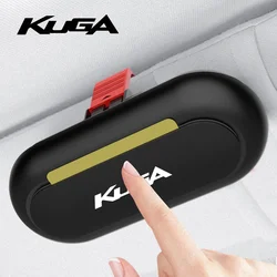 Glasses Holder Car Sun Visor Glasses Case Organizer Box Visor Sunshade Holder For Ford Kuga MK1 MK2 MK3 Storage Accessories