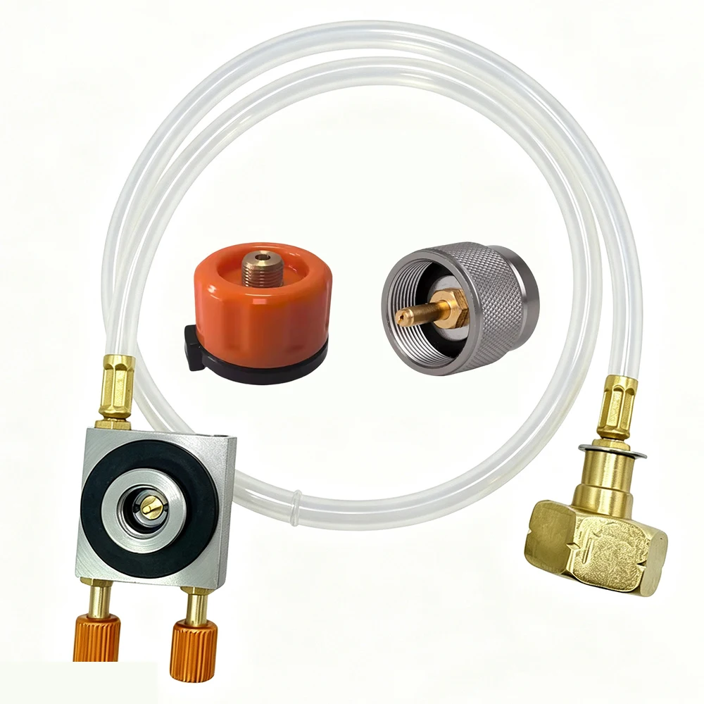 Camping Gas Stove Gas Refill Adapter Hiking Outdoor Burner Bridge card type Coupler Connector With Pressure Relief Valve