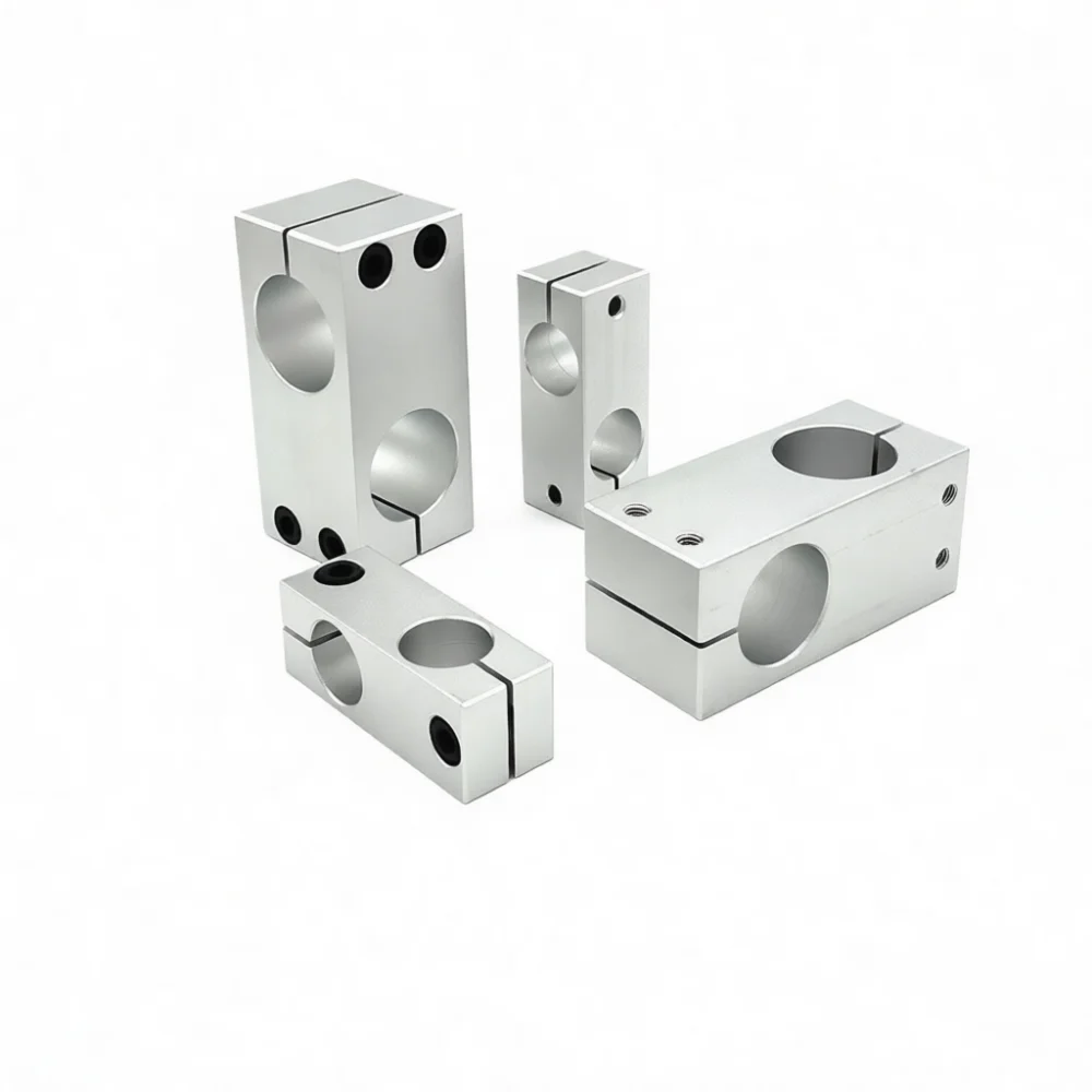 Aluminum Cross Shaft Clamp Precision Fixing Block Vertical Connector Mount Bracket For Rc Model Diy Robotics Mechanical Parts