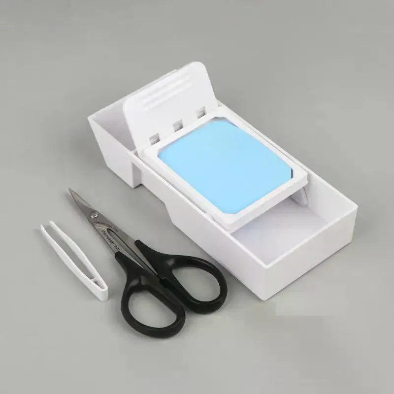 PMKJ008 Decaling Quick Tray With Resin Tweezers & Curved Scissors Set For Model Water Slide Decal Hobby Tool