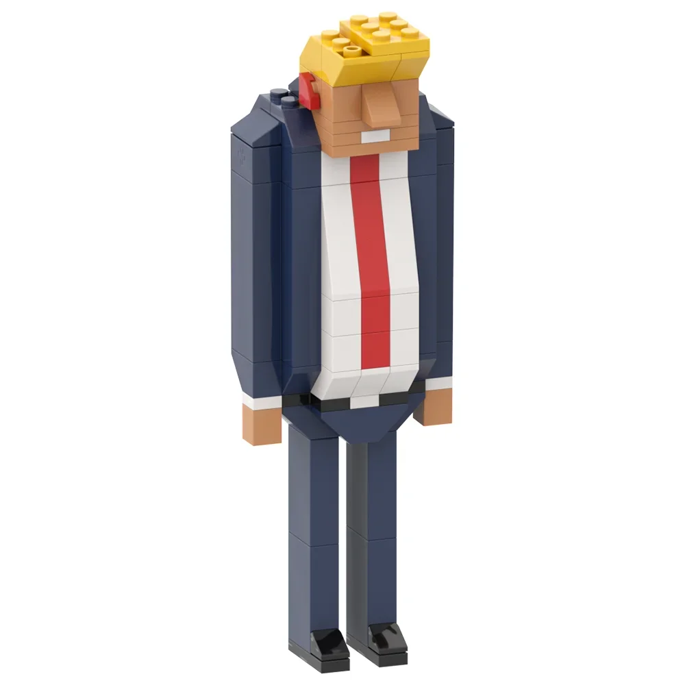 MOC Donald Trump Mattoni Modello Cartoon Figure America Presidente Candidato Donald Trump Building Blocks Giocattolo Regalo