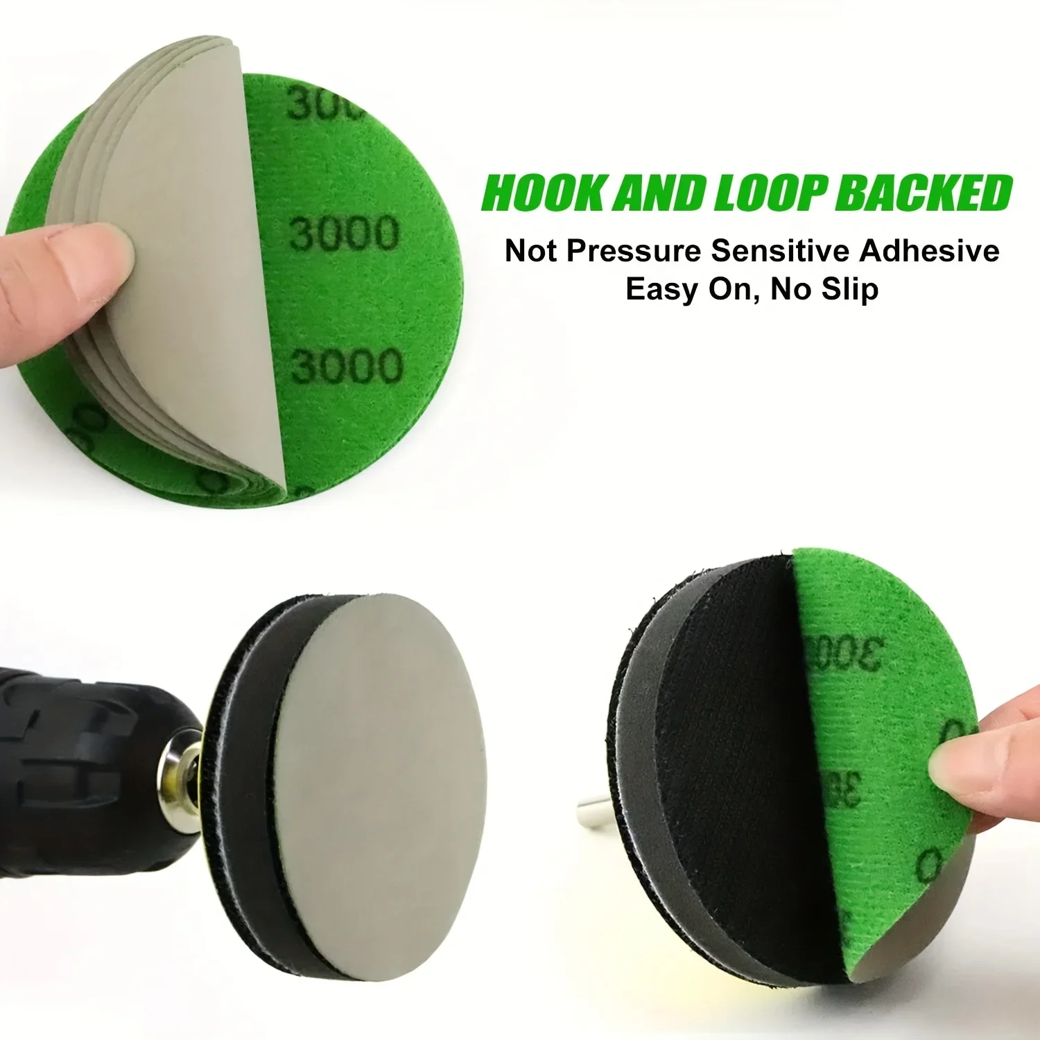 4Inch Sanding Discs Attachments Hook and Loop Backing Pad with M10 Thread Drill Sanding Attachement and Wet Dry Sanding Pad