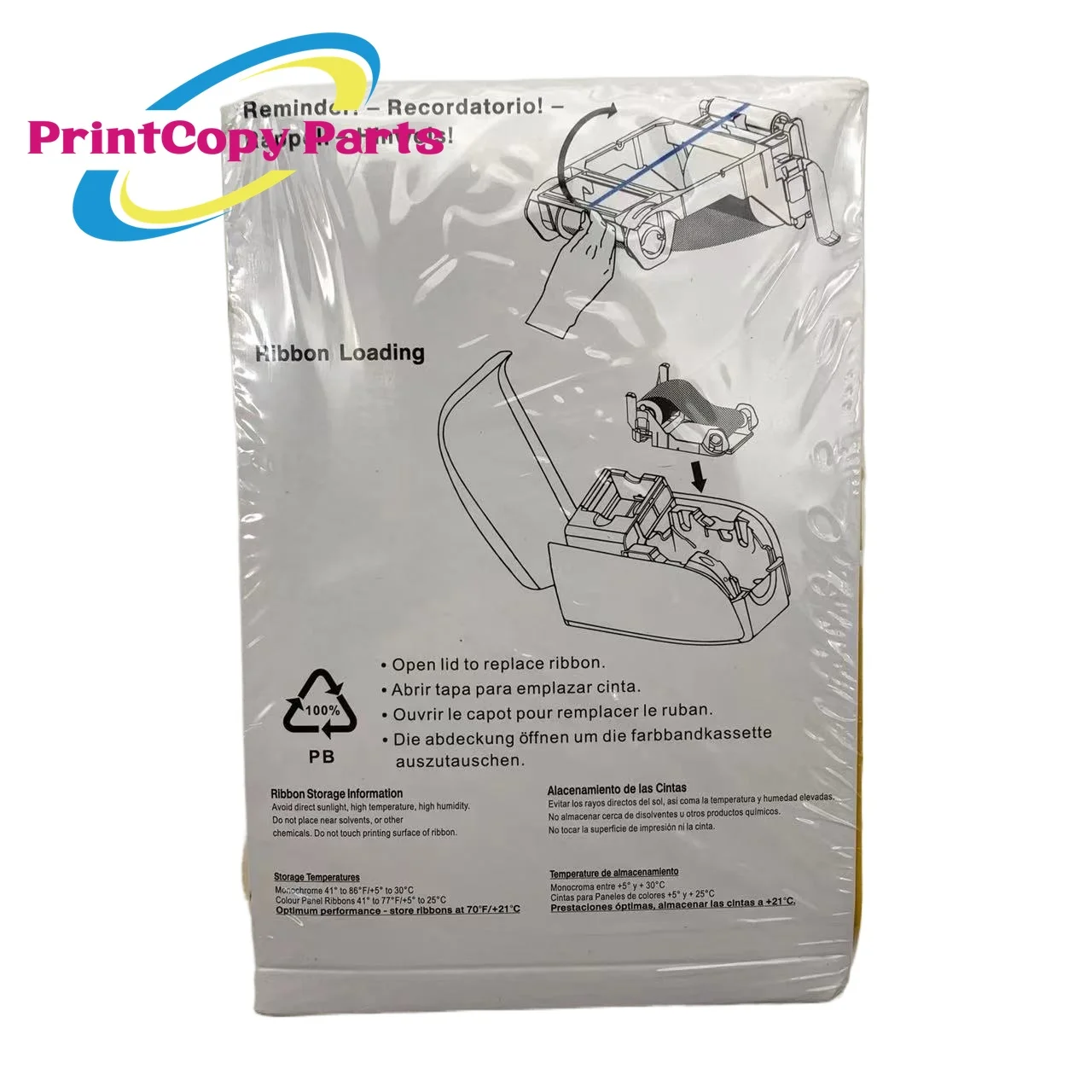 1PC Compatible New 800033-801 Black Ribbon for Zebra ZXP 3 Series