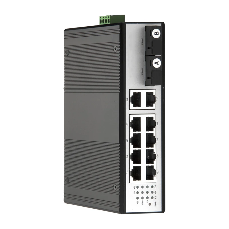 hit productGigabit 8 Port Industrial PoE Switch 2 Fiber Optical SC Din-rail Ethernet Industrial Switch POE With 2 Fiber Port 2 U