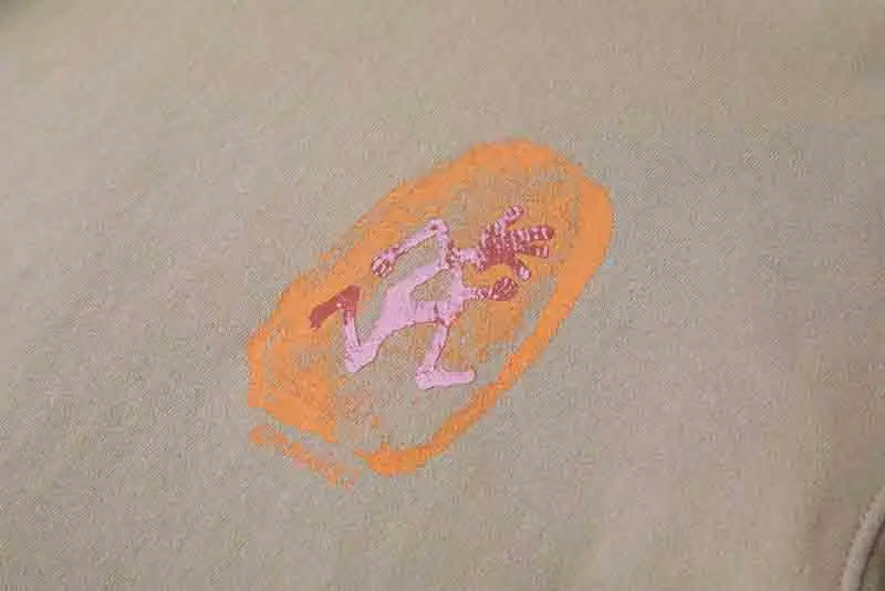 اليابانية جراميكسي بصمة طباعة الرباط هوديي بلوزات الرجال النساء عالية الجودة تيري النسيج فضفاض مقنعين البلوفرات