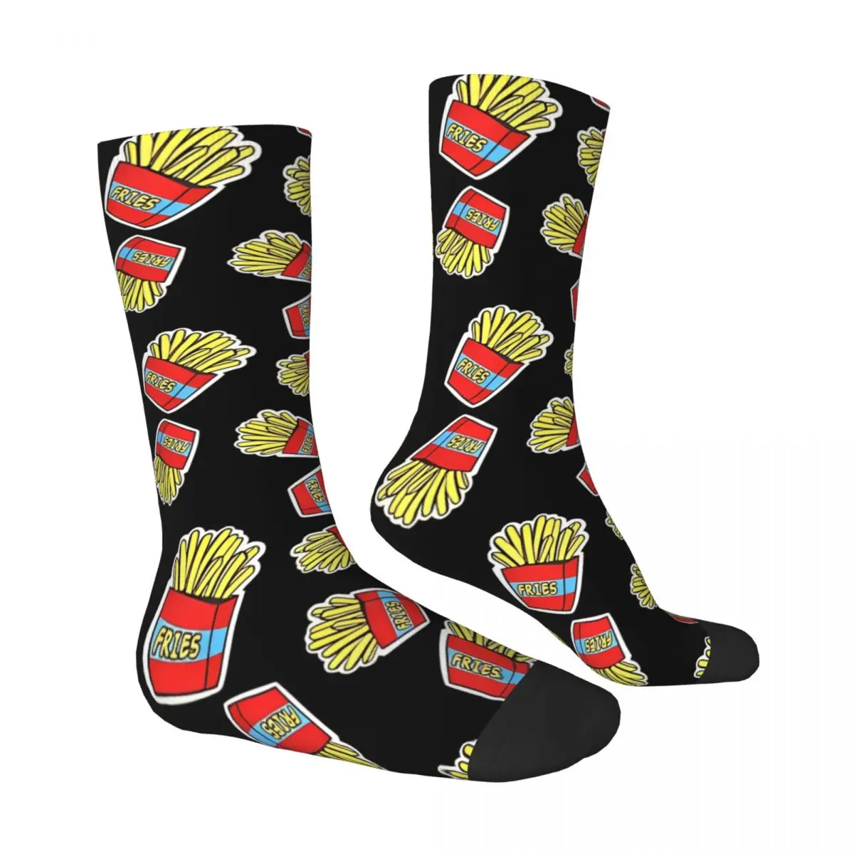 French Fries Socks Spring Stockings Vintage Men Soft Breathable Socks Design Climbing Anti Slip Socks