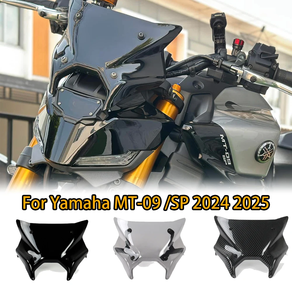 For 2024-2025 Yamaha MT-09 MT09 SP Motorcycle Windshield Windscreen Deflector ABS Bolt-On Fly Screen for MT-09 2024 2025 Models