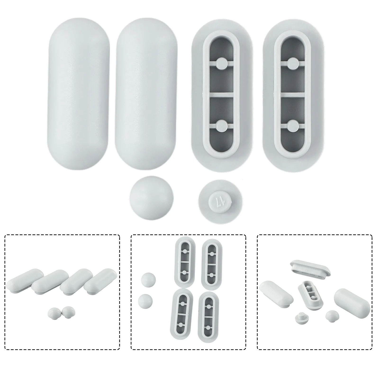 6 pezzi cuscino del sedile cuscino della copertura superiore guarnizione antiscivolo in plastica coprisedili del water tamponi antiurto paraurti apparecchi da bagno