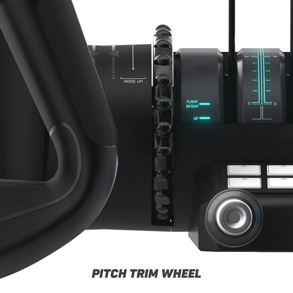 Sistema de control universal de vuelo VelocityOne: Xbox One, Windows 10 y 11 piezas con mango de yugo, controles de rueda de recorte y timón