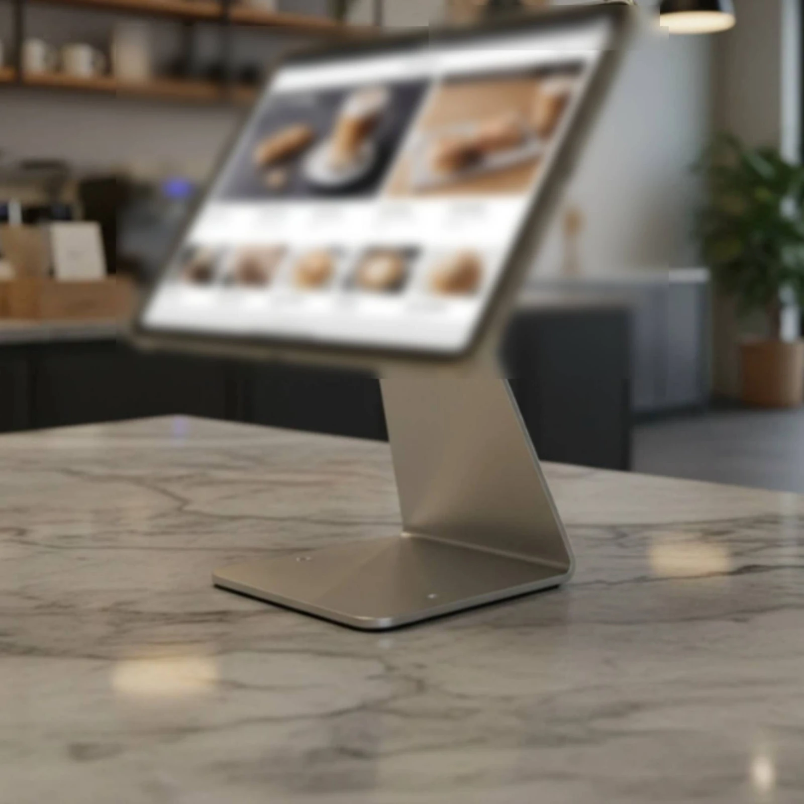 Tablet Stand with Lock Secure Locking Tablet Stand Aluminum-Alloy Compact for Retailers, POS Stations, Retail Counters