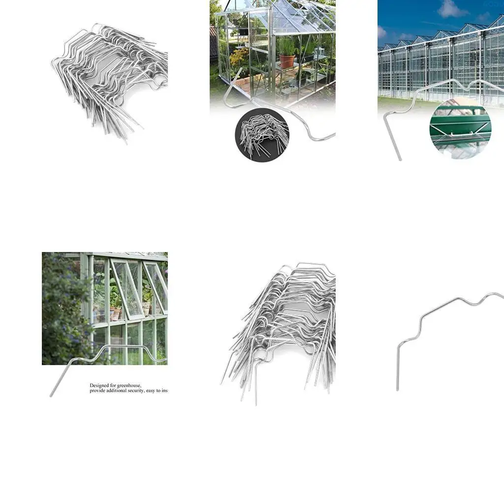 

23GA Greenhouses Glass Clip Эффективные W -формы пружинный зажим для стеклянных панелей 50 шт.