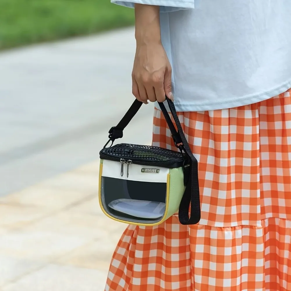 Breathable Small Pet Carrier Bag Portable Ventilated Hamster Shoulder Bag Adjustable Lightweight Squirrel Carrier Bag