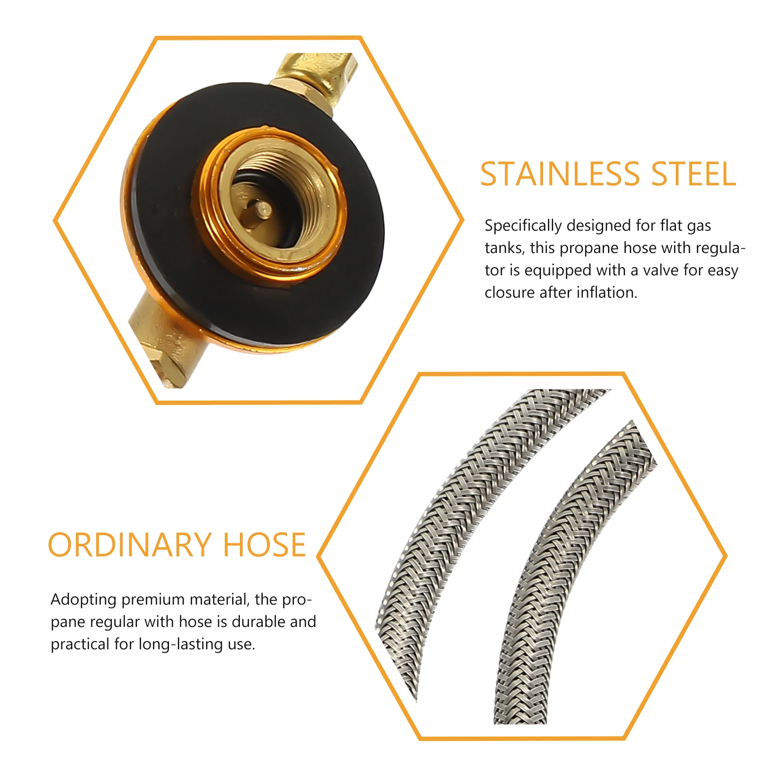 

Propane Hose With Regulator For Outdoor Grills Gas Grill Hose Extension Adapter Qcc1 Connector 3/8 Inch Flare High Pressure