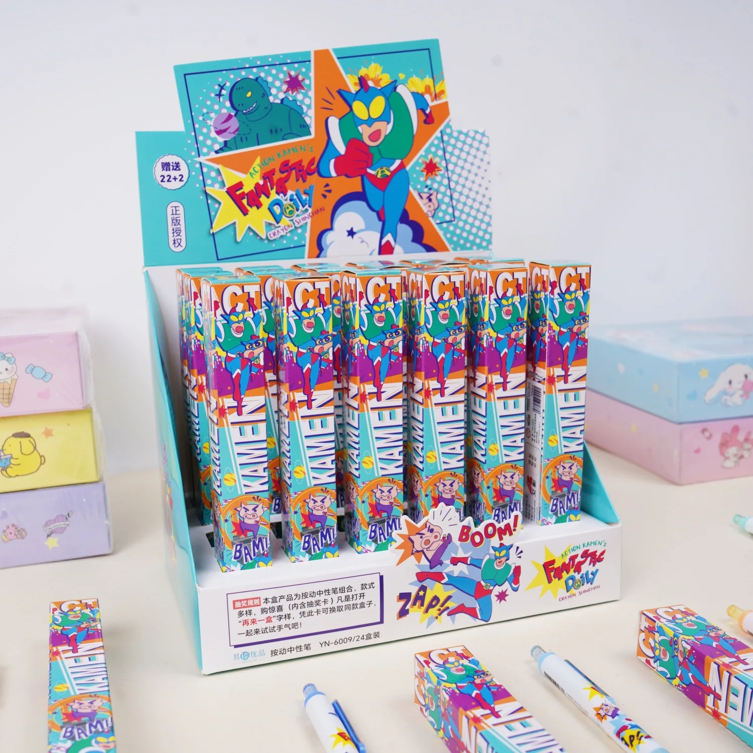 

6/12PCS Cartoon Crayon Shin-chan Neutral Pen St Refill Quick Dry Press Pen Student Learning Stationery Writing Gift