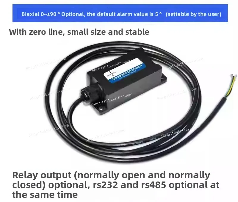 LVT542T Double axis single channel tilt angle switch relay output / open normally closed angle switch horizontal controller